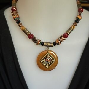 Medallion Beaded Necklace